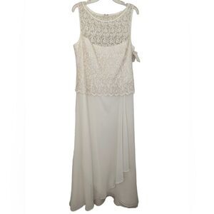 David’s Bridal Michaelangelo Ivory Lace Embroidered Sequin Wedding Dress 16